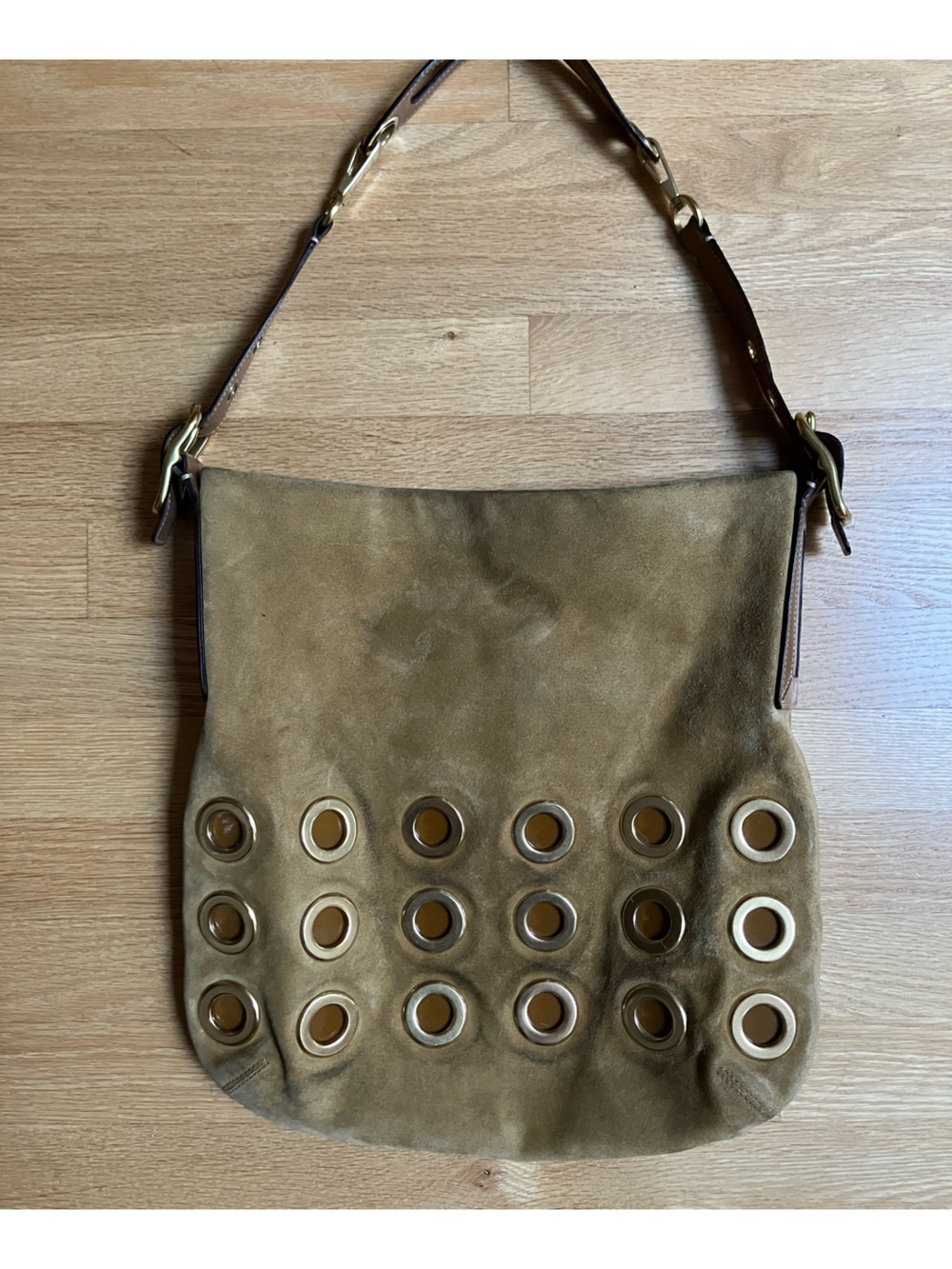 Vintage Coach Legacy Suede Grommet Duffle Bag Purse